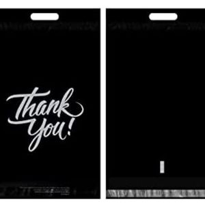 10-10X13 Black poly mailers with handles